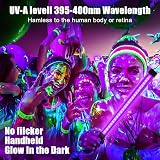 URAQT 2 Pack UV LED Black Light Bar 10W USB 395-400nm Halloween Party view 8