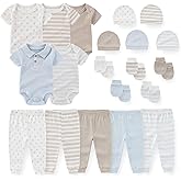 JELYLOVE Unisex Baby Boy Girl Bodysuits Sets 20 Pack Cotton Casual New Born Clothes Comfort Infant Outfit Essentials