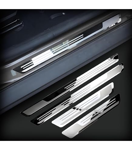 Stainless Steel Door Scuff Plates / Sill Guards For 2006-2011 Honda Civic (4-Piece Set) + Free Gift