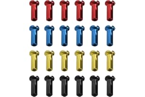 LT Easiyl 100pcs Bike Wheel Spoke Nipples Bicycle Spoke Protector for Mountain Bike Road Bike 14G / 2mm Dia Steel Spoke Black