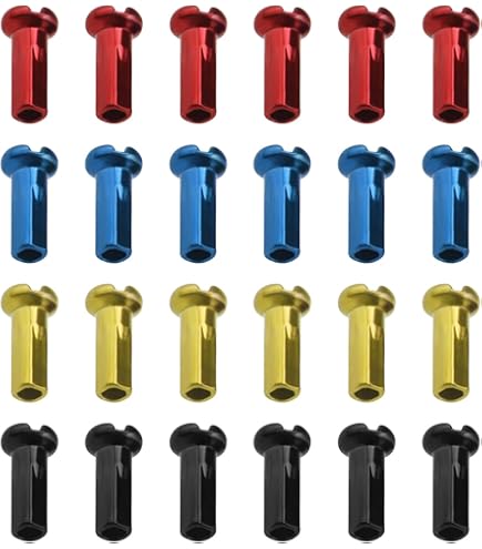 Mamelons De Rayons PRO+ – 16 Mm, 14G, Rouges – Pour Vélo – Quantité Au Choix