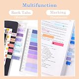 Qufiiry 600 Pcs Sticky Notes 3 Packs Ruler Pages Markers Colored Tabs view 4