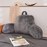Holawakaka Large Faux Fur Bed Rest Pillow with