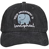 InnoBeta Elephant Gifts for Women, Men, Funny Embroidered Adjustable Cap for Elephants Lovers, Lawyer for Birthday Christmas Grey