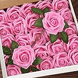 Higfra Artificial Flowers 25pcs Real Looking Fake