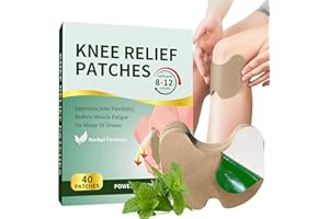 KONGDY 40 Counts Knee Relief Patches, Natural Knee Patch, Knee Heat Patches for Relief Knee, Back, Neck, Shoulder, Warming He