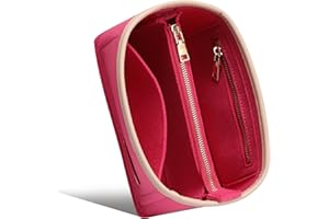 Doxo Purse Organizer Insert, Bag Organizer for Tote & Purse, Bag in Bag, Perfect for Speedy 20 and More(Rose-S)
