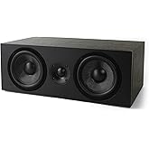 NEUMI CS5 Center Channel Speaker, Dual 5-Inch Woofers, 1-Inch Tweeter, Dark Wood, Single