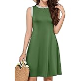WEACZZY 2026 Summer Dresses for Women Casual Loose Fit Beach Vacation Sundress Sleeveless Crewneck Tank Dress with Pockets