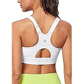 IUGA High Impact Sports Bras for Women High Support Racerback Sports Bra with Sewn-in Pads Adjustable Straps