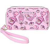 Disney Wallet Wristlet Zip Clutch Faux Leather (Cheshire Cat Pink)