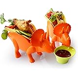 Taco Holder Dinosaur for Kid Set of 2, Dinosaur Tortilla Taco Stand Hold 2 Taco Each