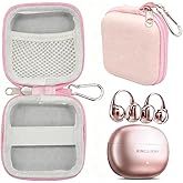 nagaphoto Case for King Lucky Clip On Earbuds i212,Clip On Headphones Cover Accessories,Pocket for Charge Cable(Earbuds Not Included) Pink