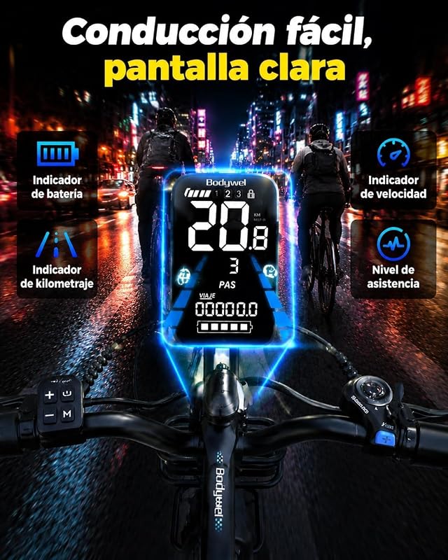 D6 Bicicleta Eléctrica, 26x4” Bici Electrica Adultos Montaña, Batería de 48V 15Ah, Motor 250W, 7 Velocidades, Horquilla de Suspensión, Frenos de Disco Hidráulicos (Negro)