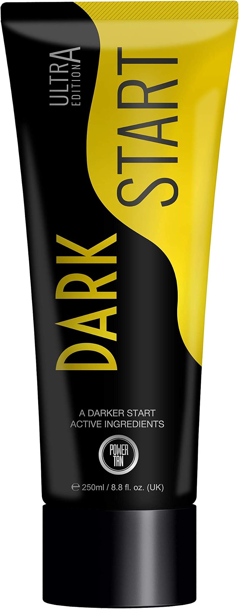 Power Tan Dark Start Tanning Accelerator Cream Aloe Vera Vitamin E Shea Butter