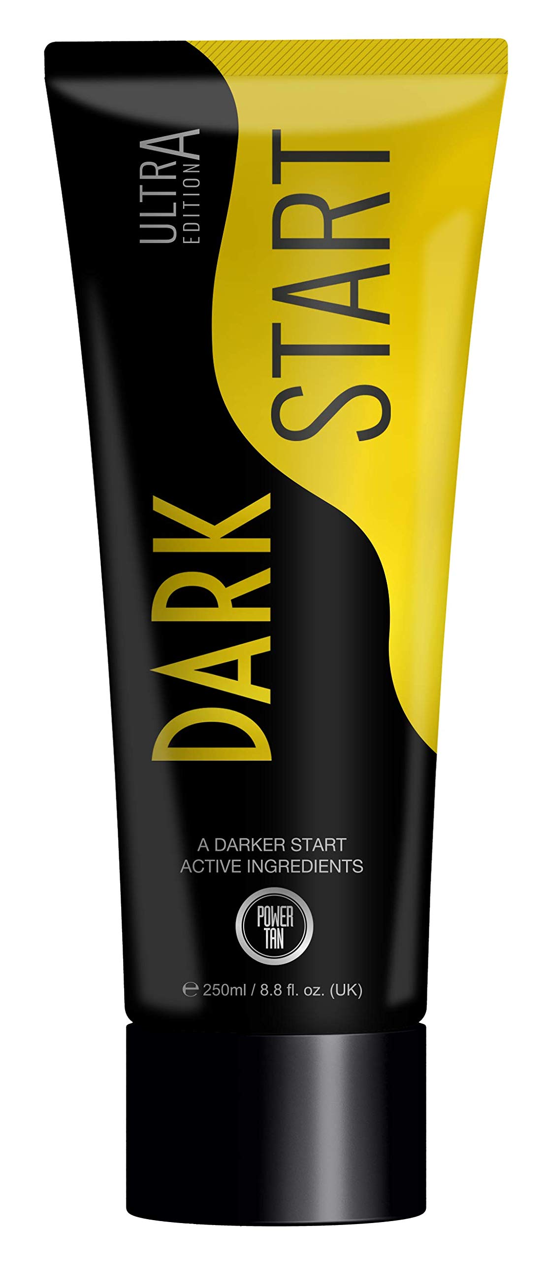Power Tan Dark Start Tanning Cream Sunbed Tanning Accelerator with Aloe Vera Vitamin E Shea Butter Tingle Free Fast Dark Tan Moisturising Citrus Fragrance Hydrating Tan Glow | 250ml