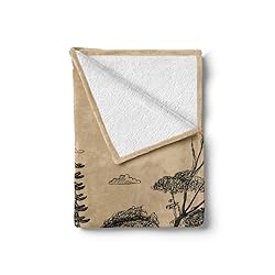 Ambesonne East Soft Flannel Fleece Throw