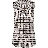 Anne Klein Women's Printed Ity Pleat Front Shell