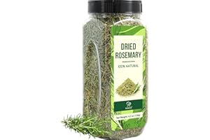 Soeos Dried Rosemary Leaves, 4.2 oz (120g), Whole Rosemary for Cooking, Seasoning, Baking, Roasting, Marinades and Tea, Premium Quality, All Natural, Aromatic Dried Herb