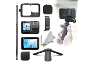 Onrier Accessories Kit for Go Pro 13 Black, Silicone Sleeve Protective Case with Lens Cap+ Tempered Glass Screen Protector + 
