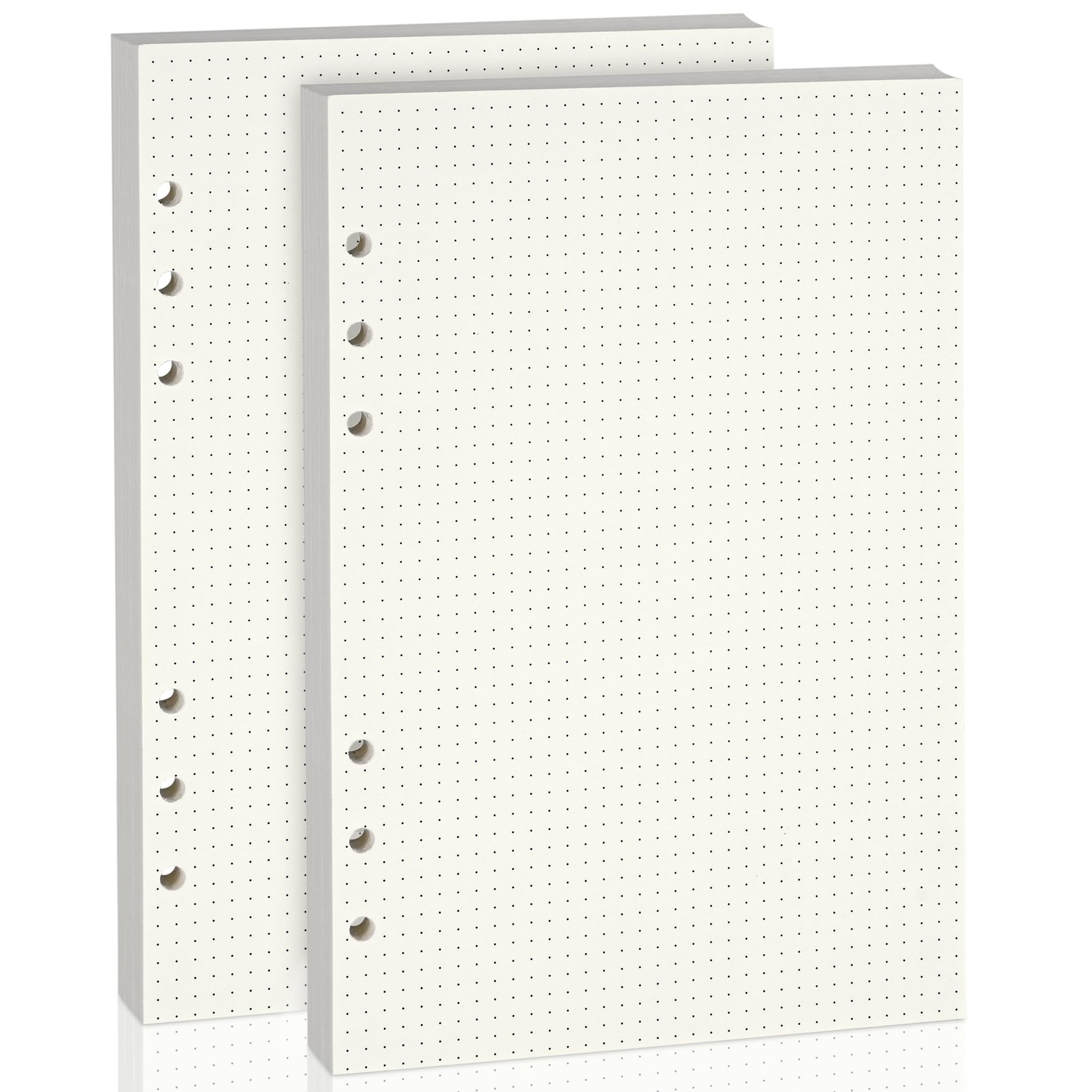 luvtree A5 6-Hole Dotted Line Refill Paper – 160 Sheets (2 × 80), Loose Leaf Planner Inserts for A5 6-Ring Binders & Notebooks – Fountain Pen Friendly-Double Sided No Bleed Through.