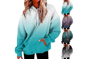 SHAOBGE Womens Plus Size Hoodies Tops Casual Long Sleeve Drawstring Loose Hooded Pullover Sweatshirt with Pocket