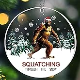 Bigfoot Ornament, Funny Sasquatch Ornaments for Christmas Tree, Unique Big Foot Ornament - Bigfoot Gifts, Big Foot Sasquatch Gifts for Men Women