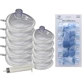 Combo Pack of CPR Training Masks, 5 Adult &amp; 5 Infant with Valves, MCR Medical