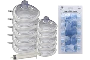 MCR Medical Combo Pack of CPR Training Masks, 5 Adult & 5 Infant with Valves