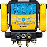 Fieldpiece SM482V Wireless 4-Port SMAN Refrigerant Manifold with Vacuum Gauge &ndash; Air Conditioning/Refrigerant Digital Gauges for HVAC &amp; Refrigeration