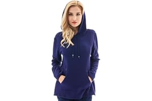 Bearsland Women's Maternity Sweater Clothes Nursing Sweatshirt Breastfeeding Hoodie with Pockets
