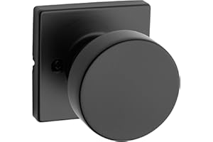 Weiser Cambie Matte Black Door Knob, Interior Door Handles/Passage Knobs for Hall and Closet Door, Non-locking Hall/Closet Do