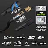 KabelDirekt HDMI 2.1b Cable 1m 8K 10K 4K 144Hz Ultra High Speed for PS5 Xbox PC view 2