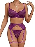 Lilosy Sexy Floral Embroidery Mesh Sheer Underwire
