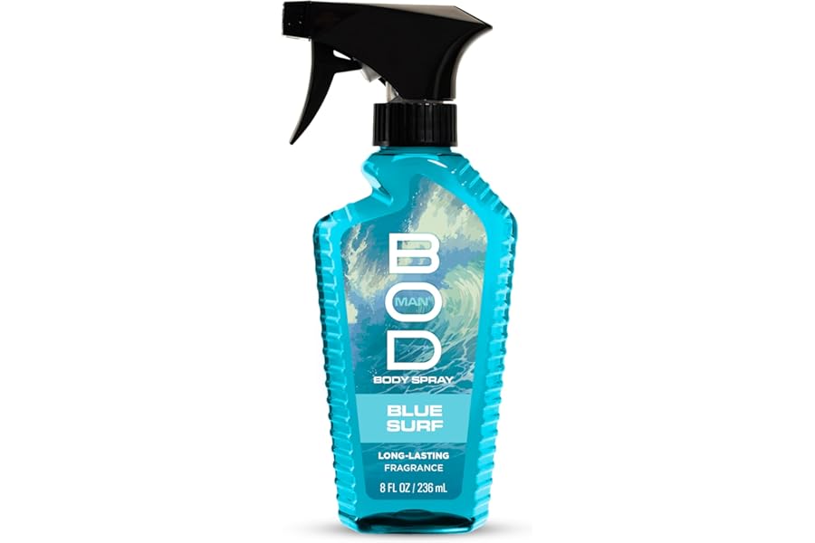 BOD man Fragrance Body Spray, Blue Surf, 8 fl oz