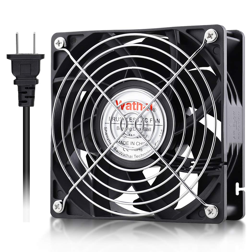 Photo 1 of Wathai EC Industrial Case Fan 120mm x 38mm Ball Bearing 116 CFM AC 110V 115V 120V 220V 240V Brushless Cooling Fan 120x120x38mm