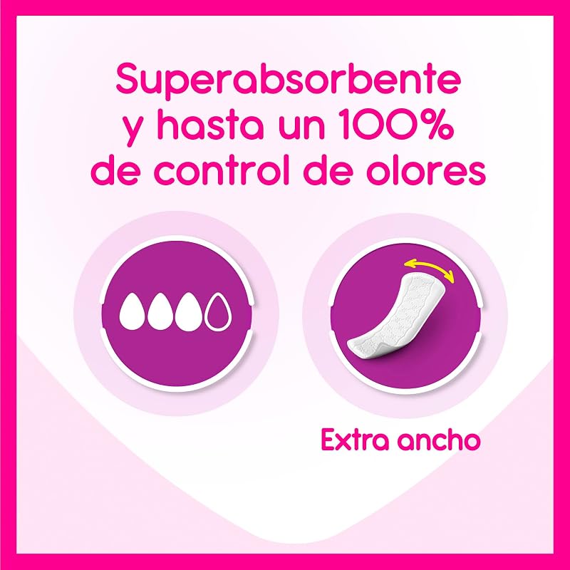 Plus sin fragancia Ligera Protegeslips (48 unidades), protege slips absorbentes y transpirables de uso diario, protectores extra largos con protección contra el mal olor — foto 2 de 6