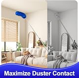 Fogray 2025 Extendable Feather Duster Microfiber Telescopic Pole Dark Blue view 2