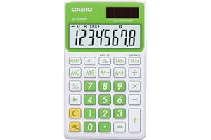 Casio SL300VCGNSIH Solar Wallet Calculator with 8-Digit Display (Green)