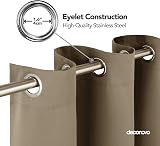 Deconovo Eyelet Curtain 52x108 Taupe Blackout Thermal 1 Panel view 3