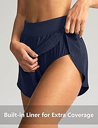 Soothfeel High Waisted Athletic Running Shorts for