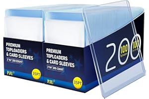 PJU 400 Card Sleeves Top Loads for Cards, 3"x4" Baseball Card Protectors Hard Plastic, Toploads for Cards, Sports Card Holder for Trading Card(200 Hard Card Sleeve + 200 Soft Sleeve)