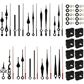 Supkiir 10 Sets Silent Clock Movement Kit, Quartz Clock Mechanism Kit with Different Clock Hands for Wall Clocks, DIY Repair 