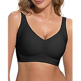 obind Womens Seamless Jelly Bras Wireless Push Up Full Coverage Bras with Air Vents Padded T-Shirt Bralettes No Underwire