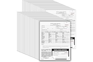 J. J. KELLER & ASSOCIATES, INC. J. J. Keller 50-Pack, Record of Annual Inspection Form with Inspection Decal, 2-Ply Carbonless Form, DOT Compliant