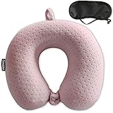 Gosider Neck Pillows for Sleeping Travel Pink Travel Pillow Comfortable U Shape Memory Foam Pillows Neck and Head Support Portable Travel Neck Pillow Suitable for Planes, Trains, Self-Driving Cars