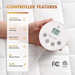 Valthie Heated Mattress Pad Twin XL Size,Electric