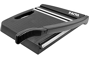 ELMERS X-Acto 12" Base Guillotine Style Plastic Paper Trimmer, 10 Sheet Capacity, Black (26232), Base Trimmer, Standard Packaging
