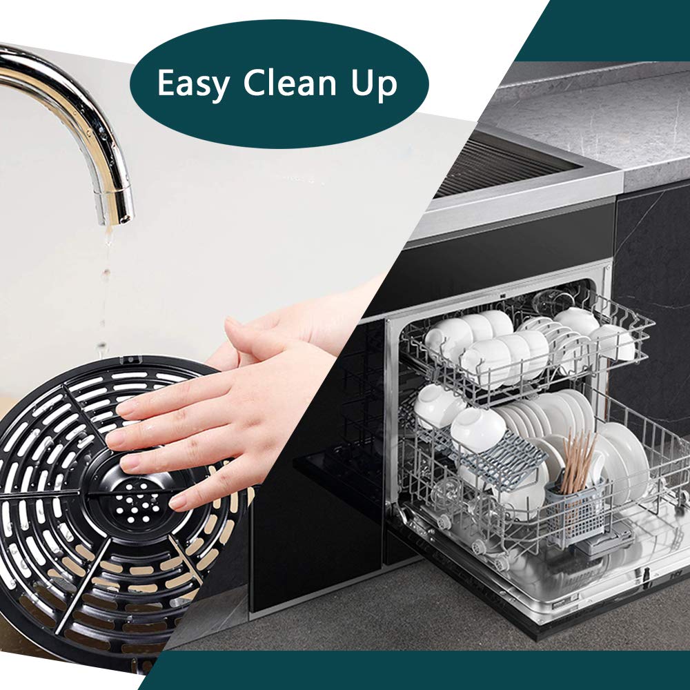 Air Fryer Replacement Grill Pan For Power Dash Chefman 5QT Air Fryers Crisper Plate,Air fryer Grill Plate,Non-Stick Fry Coating Pan,Dishwasher Safe (8.46in/5QT）