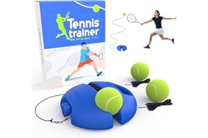CHEGIF Tennis Trainer Rebound Ball with 3 String Balls, Solo Tennis Training Equipment, Portable Tennis Training Tool, Tennis Rebounder Kit,Suitable for Beginners Sport Exercise